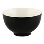 Elite Global Solutions JW452T 12 oz. Karma Black and Red Round Two-Tone Melamine Bowl - 6/Case