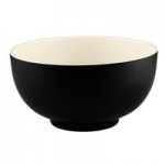 Elite Global Solutions JW452T 12 oz. Karma Black and Red Round Two-Tone Melamine Bowl - 6/Case