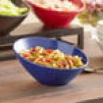 Acopa 20 oz. Blue Slanted Melamine Bowl