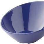 Acopa 20 oz. Blue Slanted Melamine Bowl