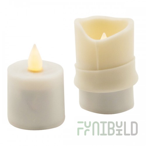 Hollowick Ivory Silicone Sleeve for Platinum + and V12 Candles - 12/Case