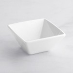 Acopa 8 oz. Square Bright White Porcelain Bowl - 36/Case Acopa 8 oz. Square Bright White Porcelain Bowl - 36/Case