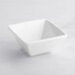Acopa 8 oz. Square Bright White Porcelain Bowl - 36/Case Acopa 8 oz. Square Bright White Porcelain Bowl - 36/Case