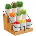 Cal-Mil 796-60 Bamboo Packet / Stirrer Organizer - 9 Cal-Mil 796-60 Bamboo Packet / Stirrer Organizer - 9