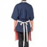 Uncommon Chef 3127 Coral Pink Customizable Poly-Cotton Avalanche Bib Apron with Natural Webbing and 3 Pockets - 34