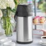Acopa 2.2 Liter Stainless Steel Lined Airpot with Push Button