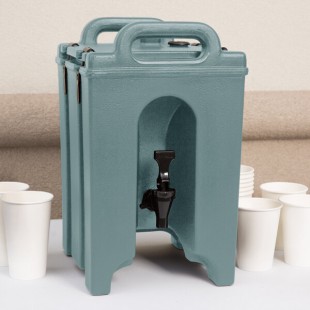 Cambro 100LCD401 Camtainer® 1.5 Gallon Slate Blue Insulated Beverage Dispenser
