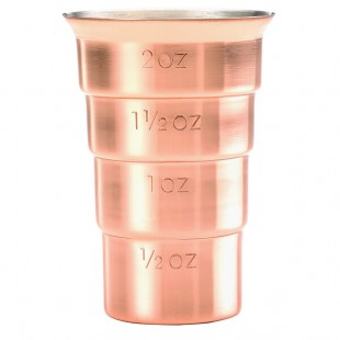 Barfly® M37109CP 2 oz. Copper-Plated Stepped Jigger Barfly® M37109CP 2 oz. Copper-Plated Stepped Jigger