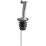 TableCraft Stainless Steel Free Flow Liquor Pourer with Hinged Cap 320C - 60/Case