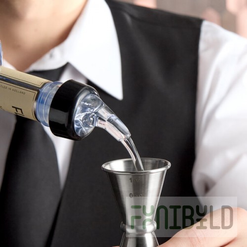 Acopa 0.875 oz. 3-Ball Measured Liquor Pourer with Collar