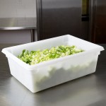 Rubbermaid® FG350000WHT White Polyethylene Food Storage Box - 26 Rubbermaid® FG350000WHT White Polyethylene Food Storage Box - 26