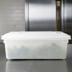 Rubbermaid® FG350000WHT White Polyethylene Food Storage Box - 26 Rubbermaid® FG350000WHT White Polyethylene Food Storage Box - 26