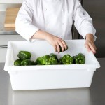 Rubbermaid® FG350000WHT White Polyethylene Food Storage Box - 26 Rubbermaid® FG350000WHT White Polyethylene Food Storage Box - 26
