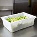 Rubbermaid® FG350000WHT White Polyethylene Food Storage Box - 26 Rubbermaid® FG350000WHT White Polyethylene Food Storage Box - 26