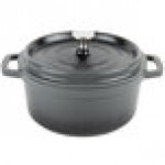 GET Heiss 2.5 Qt. Gray Enamel Coated Cast Aluminum Round Dutch Oven with Lid CA-011-GR/BK/CC GET Heiss 2.5 Qt. Gray Enamel Coated Cast Aluminum Round Dutch Oven with Lid CA-011-GR/BK/CC