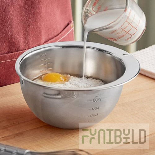 Choice 1.2 Qt. (6 cups) Stainless Steel Batter Bowl