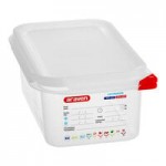 Araven 03020 1/9 Size Translucent Polypropylene Food Pan with Airtight Lid - 2 1/2