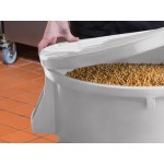 Baker's Lane 44 Gallon / 700 Cup White Round Ingredient Storage Bin with White Snap-On Lid