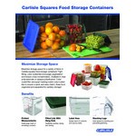Carlisle 12 Qt. White Square Polyethylene Food Storage Container Carlisle 12 Qt. White Square Polyethylene Food Storage Container