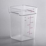 Carlisle 12 Qt. White Square Polyethylene Food Storage Container Carlisle 12 Qt. White Square Polyethylene Food Storage Container