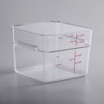 Carlisle 12 Qt. White Square Polyethylene Food Storage Container Carlisle 12 Qt. White Square Polyethylene Food Storage Container