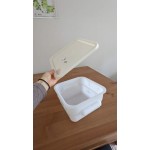 Carlisle 12 Qt. White Square Polyethylene Food Storage Container Carlisle 12 Qt. White Square Polyethylene Food Storage Container