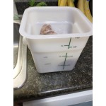 Carlisle 12 Qt. White Square Polyethylene Food Storage Container Carlisle 12 Qt. White Square Polyethylene Food Storage Container