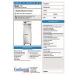 Continental Refrigerator 1FNSA 26