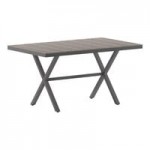 Flash Furniture Finch Gray Faux Teak Slat Stackable Arm Chair