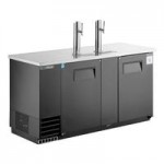 True TDD-4CT-HC 2 Single Tap Club Top Kegerator Beer Dispenser - Black, (4) 1/2 Keg Capacity