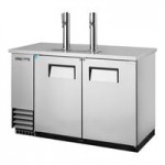 True TDD-4CT-HC 2 Single Tap Club Top Kegerator Beer Dispenser - Black, (4) 1/2 Keg Capacity