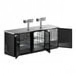 Avantco UDD-4-HC (2) Four Tap Kegerator Beer Dispenser - Black, (3) 1/2 Keg Capacity