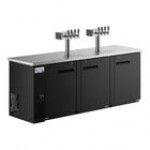 Avantco UDD-4-HC (2) Four Tap Kegerator Beer Dispenser - Black, (3) 1/2 Keg Capacity