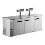 Avantco UDD-4-HC (2) Four Tap Kegerator Beer Dispenser - Black, (3) 1/2 Keg Capacity