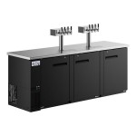 Avantco UDD-4-HC (2) Four Tap Kegerator Beer Dispenser - Black, (3) 1/2 Keg Capacity