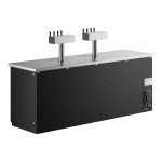 Avantco UDD-4-HC (2) Four Tap Kegerator Beer Dispenser - Black, (3) 1/2 Keg Capacity