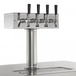 Avantco UDD-4-HC (2) Four Tap Kegerator Beer Dispenser - Black, (3) 1/2 Keg Capacity