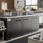 Avantco UDD-4-HC (2) Four Tap Kegerator Beer Dispenser - Black, (3) 1/2 Keg Capacity
