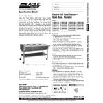 Eagle Group SPDHT3 Portable Hot Food Table Three Pan - All Stainless Steel - Open Well, 240V Eagle Group SPDHT3 Portable Hot Food Table Three Pan - All Stainless Steel - Open Well, 240V