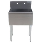Advance Tabco 4-1-24 One Compartment Stainless Steel Commercial Sink - 24 Advance Tabco 4-1-24 One Compartment Stainless Steel Commercial Sink - 24