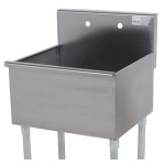 Advance Tabco 4-1-24 One Compartment Stainless Steel Commercial Sink - 24 Advance Tabco 4-1-24 One Compartment Stainless Steel Commercial Sink - 24