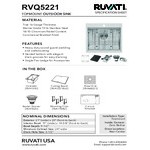 Ruvati RVQ5221 Merino 21 Ruvati RVQ5221 Merino 21
