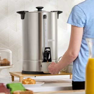 Avantco CU100ETL 100 Cup (500 oz.) Double Wall Stainless Steel Coffee Urn / Coffee Percolator - 1500W, ETL