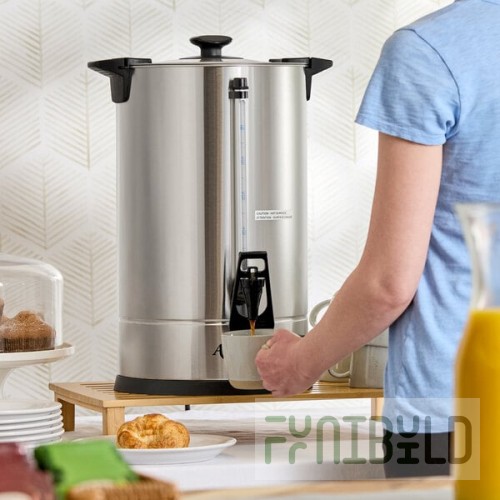 Avantco CU100ETL 100 Cup (500 oz.) Double Wall Stainless Steel Coffee Urn / Coffee Percolator - 1500W, ETL