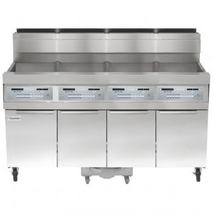 Frymaster SCFHD450G 200 lb. 4 Unit Liquid Propane Floor Fryer System with SMART4U 3000 Controls and Filtration System - 400,000 BTU