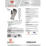 Armor Guys Kyorene 00-300-L Gray 13 Gauge A3 Graphene Gloves with Black HCT Microfoam Nitrile Palm Coating - Large