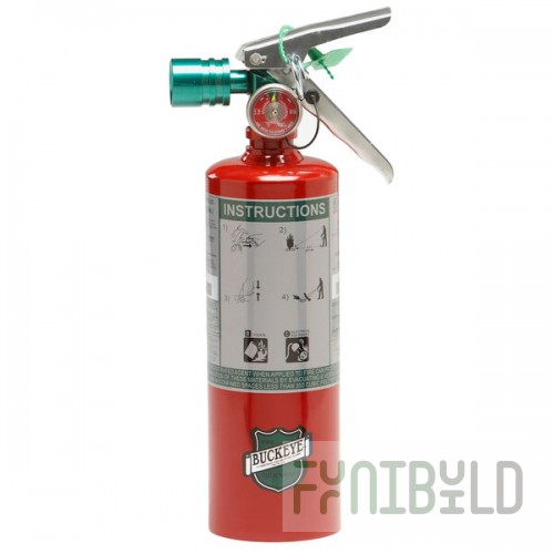 Buckeye 5 lb. Halotron Vehicle Fire Extinguisher - Rechargeable Untagged with DOT Vehicle Bracket - UL Rating 5-B:C