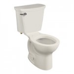 American Standard Cadet PRO 215DA004.222 Linen Vitreous China Floor-Mount Standard Height Toilet with Round High-Efficiency Bowl - 1.6 GPF