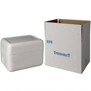 Insulated Shipping Box with Foam Cooler 11 3/8