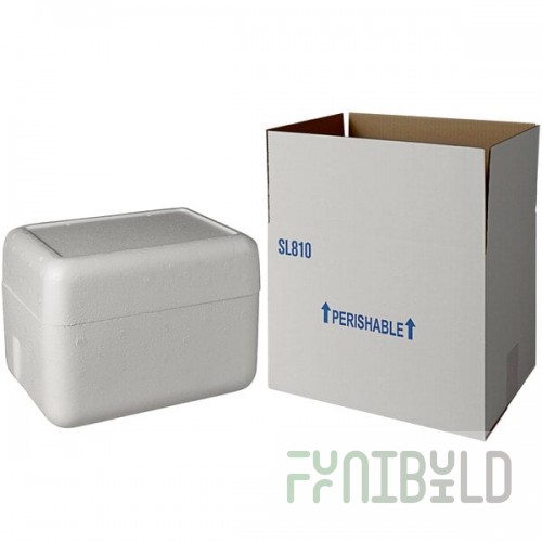 Insulated Shipping Box with Foam Cooler 11 3/8